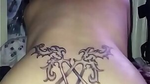 Mexican Gamer girl reverse cowgirl